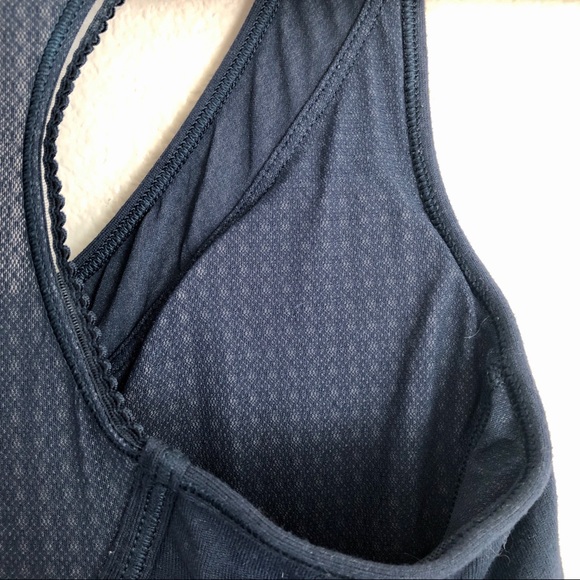 LULULEMON Deep Breath Mesh Racerback Tank Top in Nocturnal Teal Blue - Picture 7 of 7